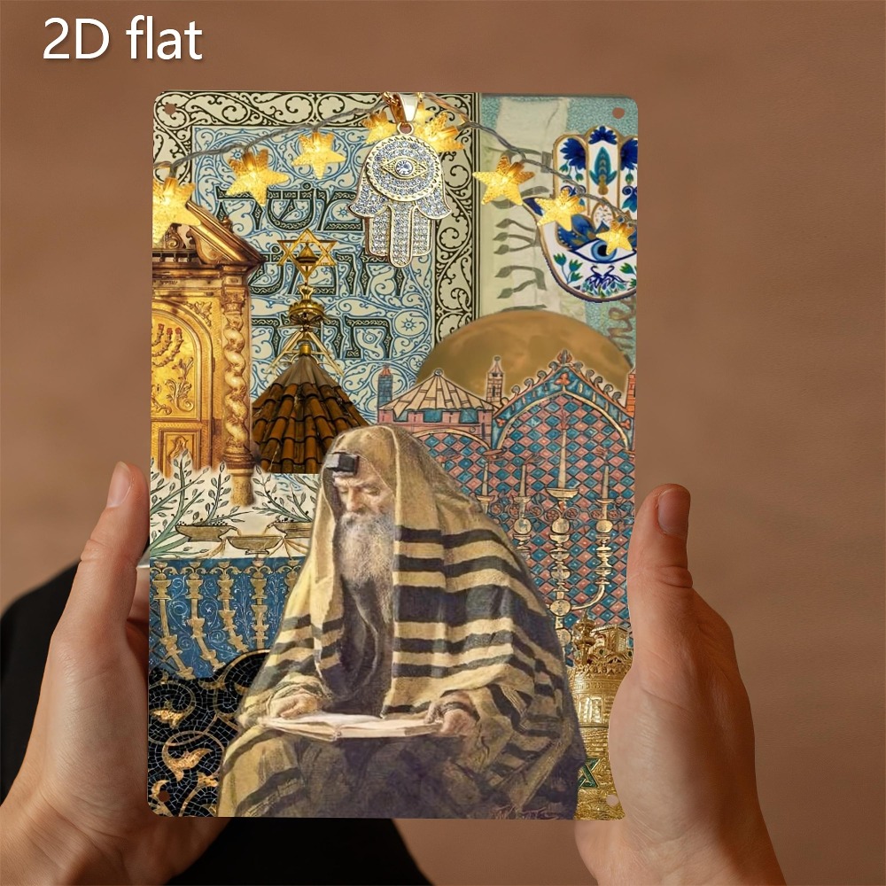 Art & Craft Toys For Kids - CIFBUY Vintage Żydowski Starzec Czytający Aluminiowa
