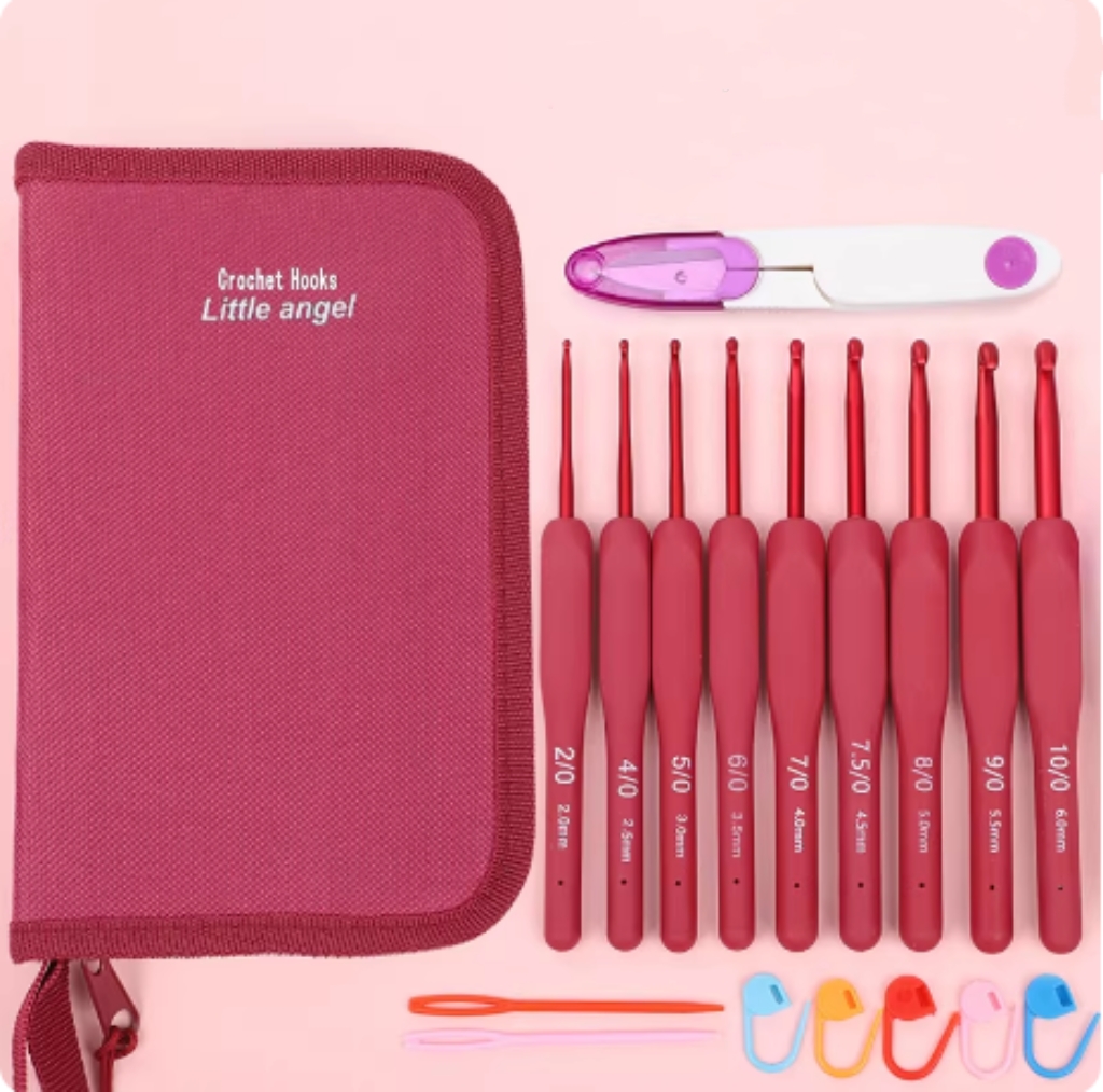 Crochet Hook Set - Zestaw narzędzi do szydełkowania z miękkim