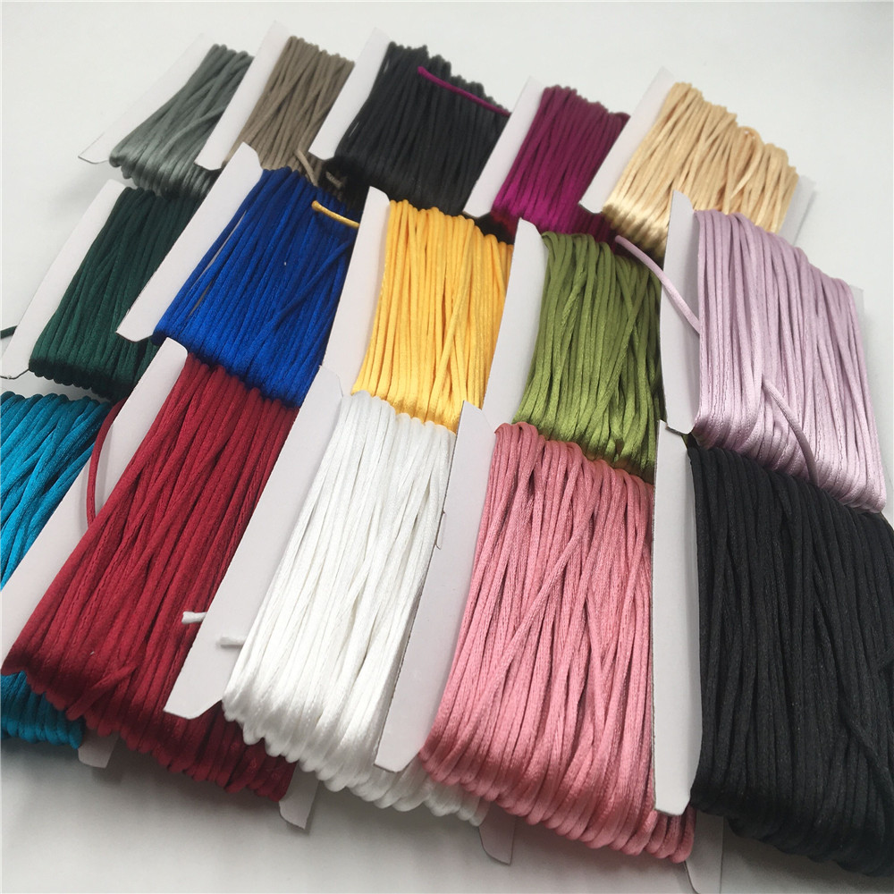 Macrame Cord Cotton - 2mm Pleciony sznurek makramowy Jedwabny sznurek
