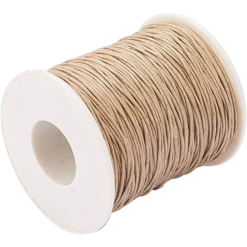 Macrame Cord Cotton - 100 jardów woskowanego sznurka bawełnianego, woskowana