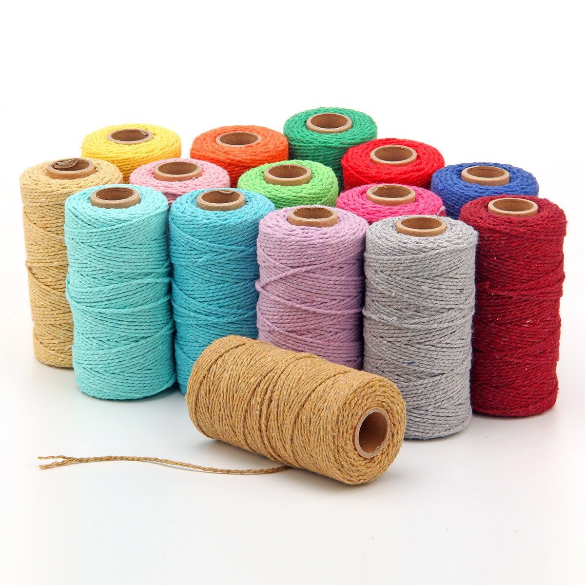 Macrame Cord Cotton - 2mm lina skręcona 100m lina bawełniana