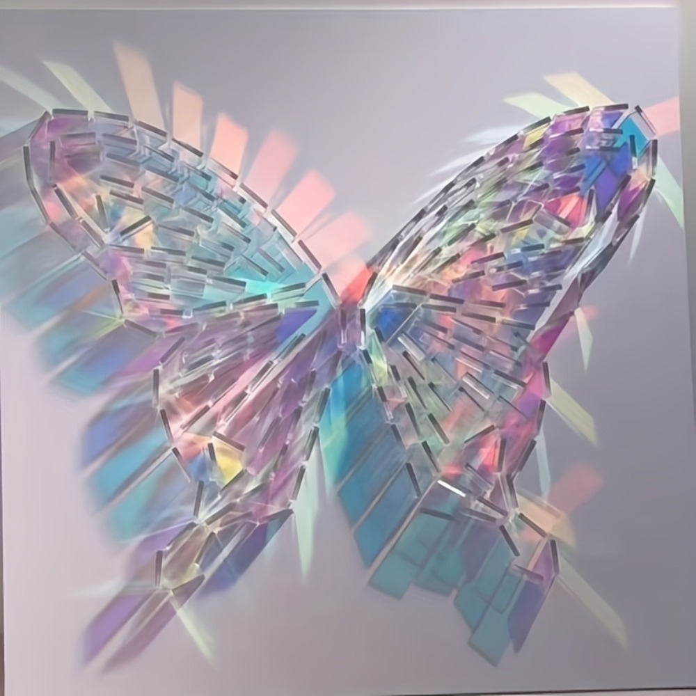 Art Crafting - Iridescentne akrylowe płytki lustrzane 30x30mm, tęczowe