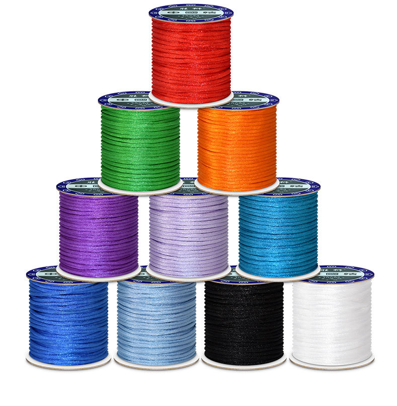 Macrame Cord Cotton - 1.5mm 2mm 2.5mm Nylon bawełna czarny