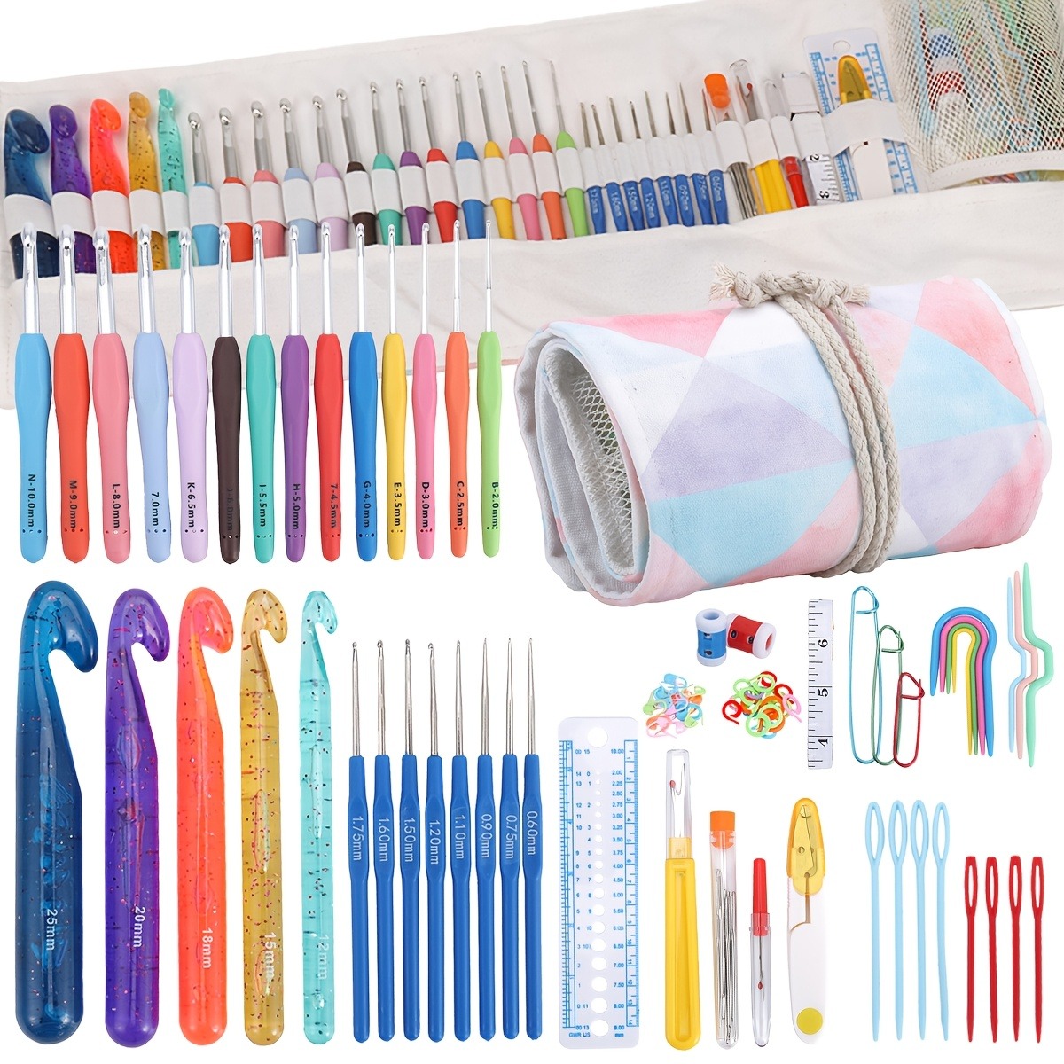 Crochet Hook Set - Zestawy szydełek do szydełkowania, 118 sztuk,