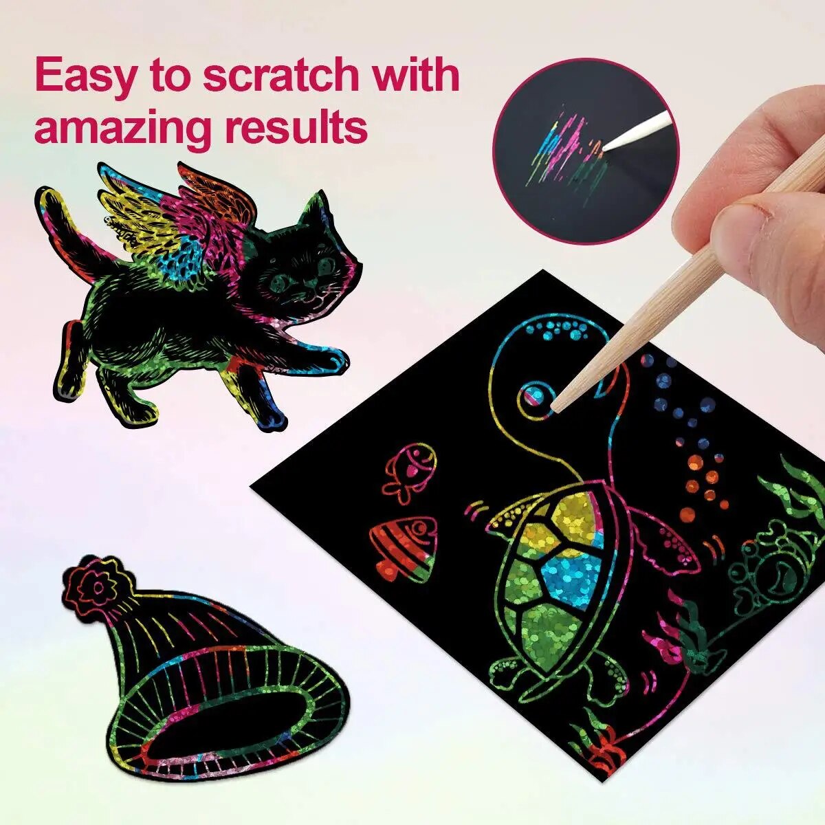 Art Craft Stick - Wiele kreatywnych zestawów kart do zdrapywania!