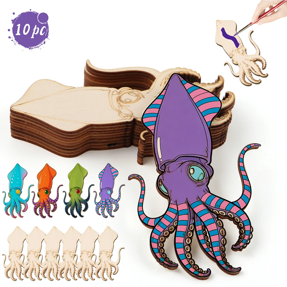 Art Crafting - 10 sztuk/zestaw Niedokończone drewniane ozdoby w