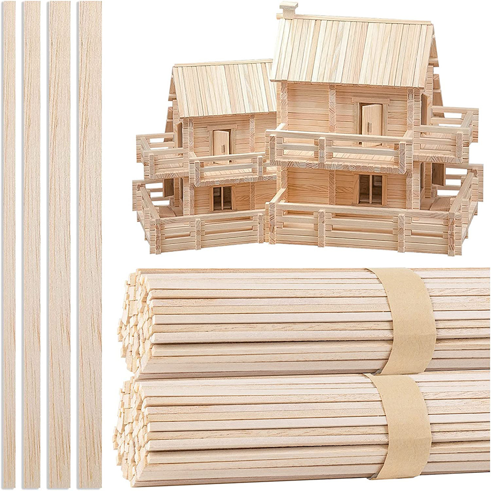 Art Craft Stick - 130 sztuk drewno balsa drewniany pasek