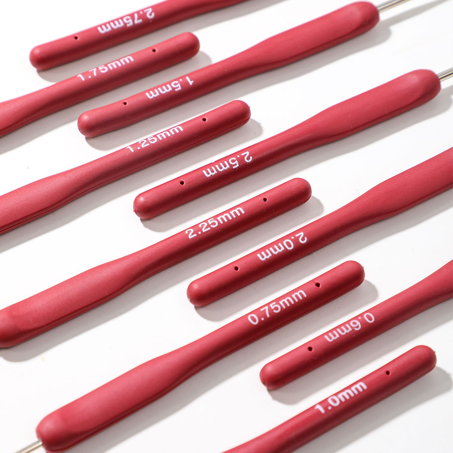 Zestaw 10 szt. czerwonych szyd – Crochet Hook Set recenzja i cena