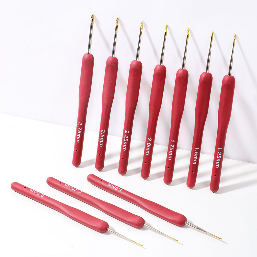 Zestaw 10 szt. czerwonych szyd – Crochet Hook Set recenzja i cena