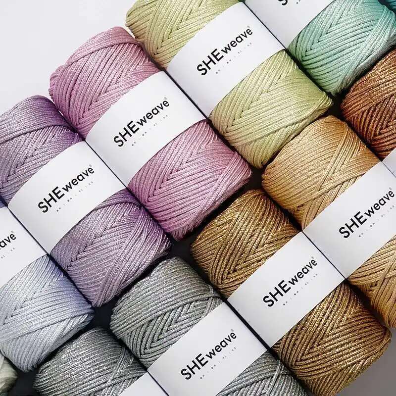 Złota błyszcząca 5,0 mm lekka  – Macrame Cord Cotton recenzja i cena