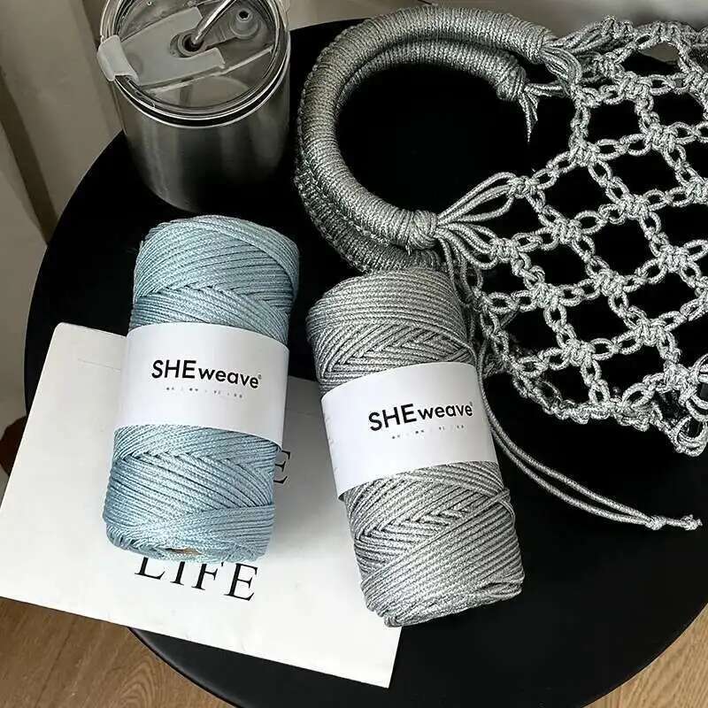 Złota błyszcząca 5,0 mm lekka  – Macrame Cord Cotton recenzja i cena