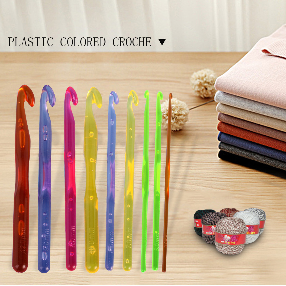 9 szt. Kolorowych szydełek pla – Crochet Hook Set recenzja i cena