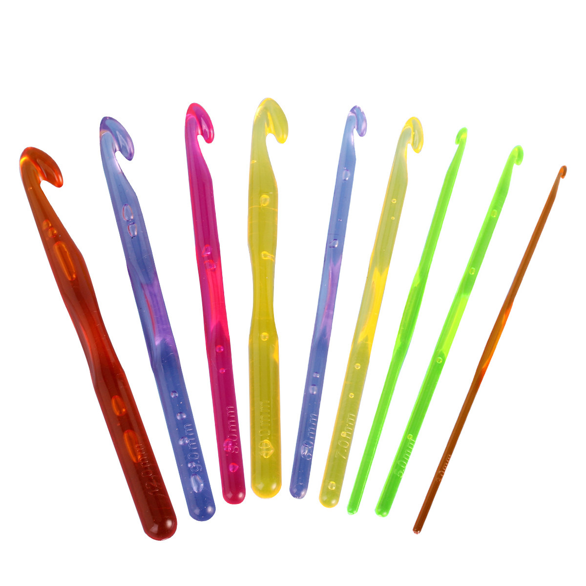 9 szt. Kolorowych szydełek pla – Crochet Hook Set recenzja i cena
