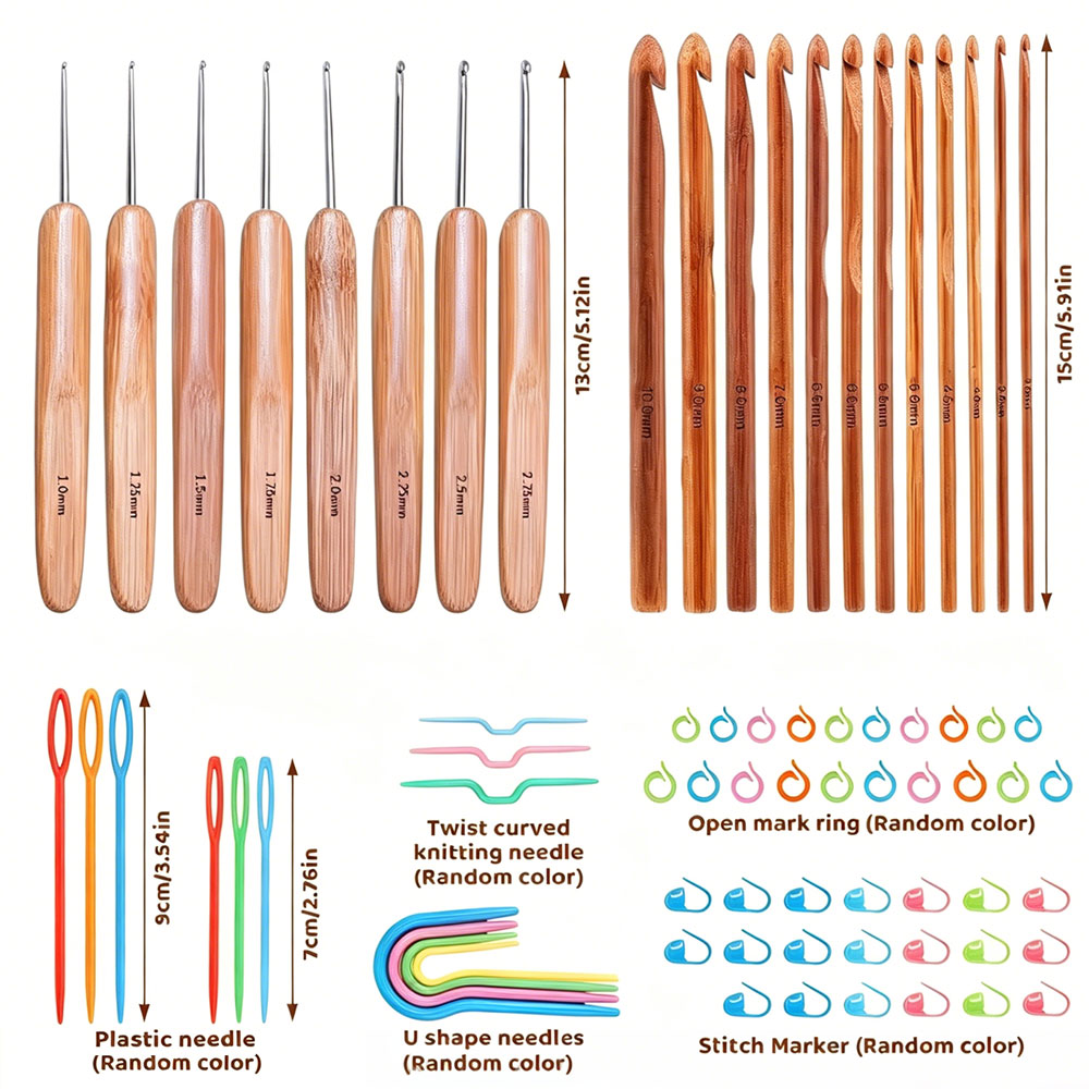 Zestaw 74 bambusowych szydełek – Crochet Hook Set recenzja i cena