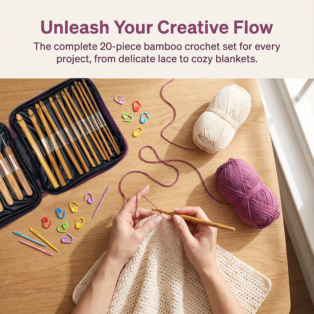 Zestaw 74 bambusowych szydełek – Crochet Hook Set recenzja i cena