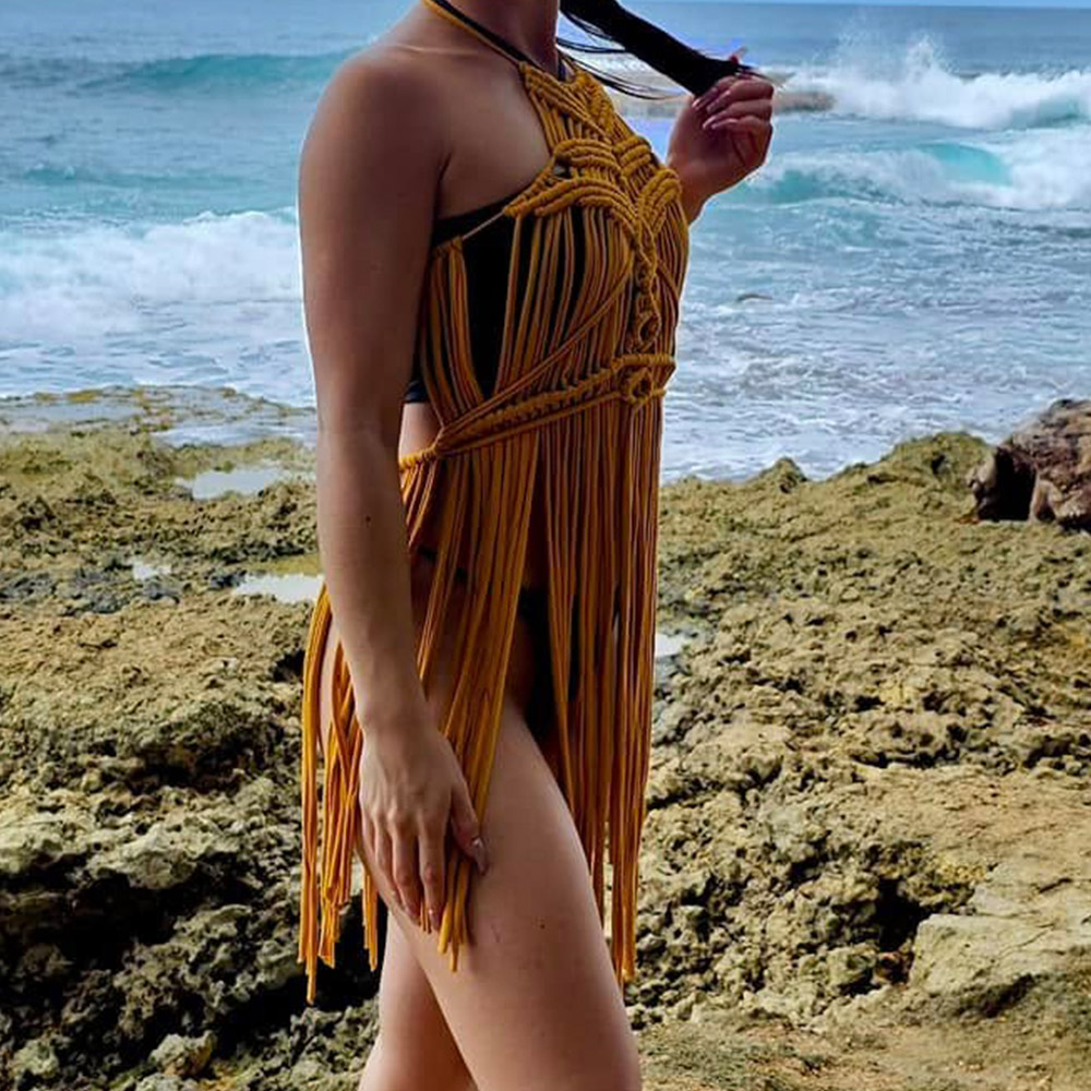 Sukienka plażowa w stylu boho  – Macrame Cord Cotton recenzja i cena