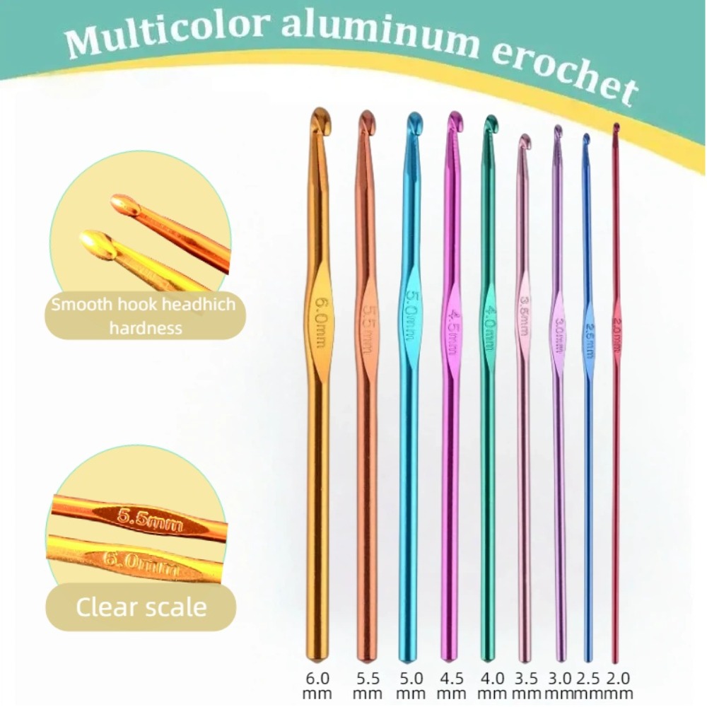 21-częściowy zestaw kolorowych – Crochet Hook Set recenzja i cena