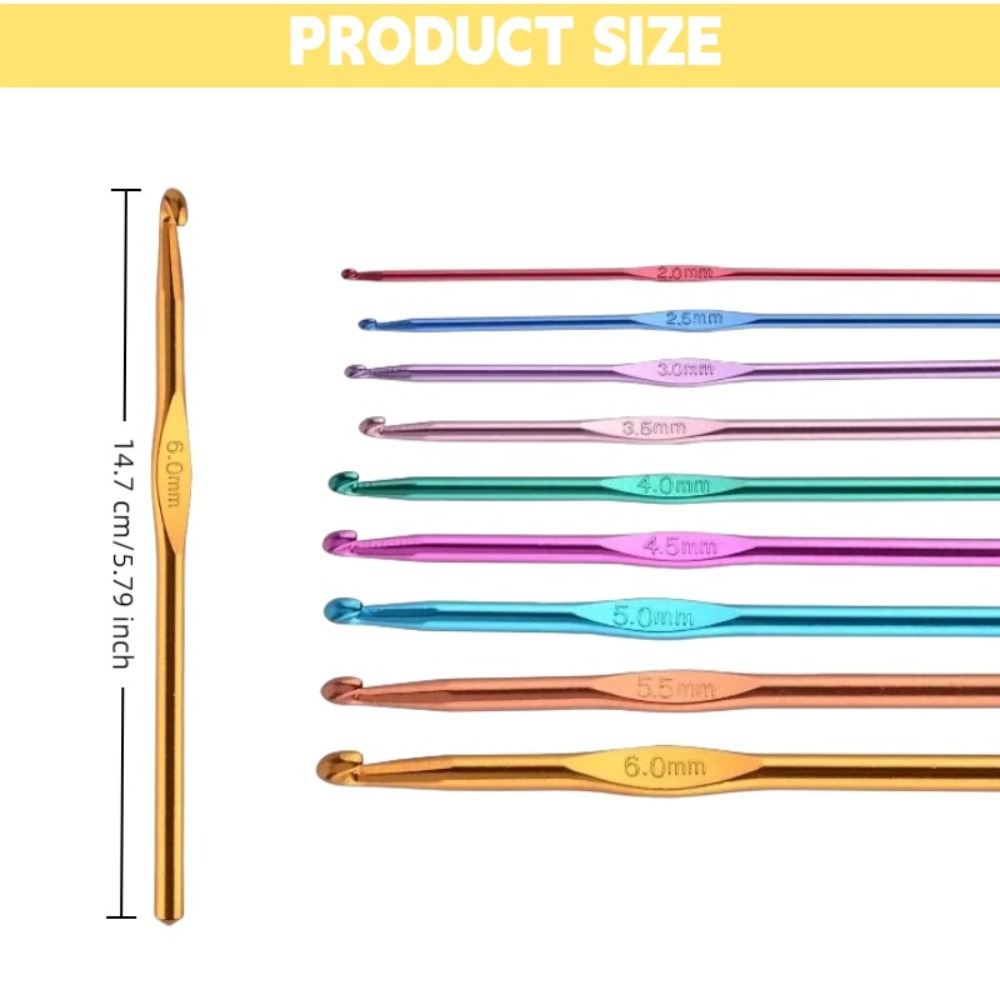 21-częściowy zestaw kolorowych – Crochet Hook Set recenzja i cena